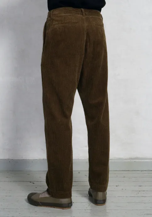 KEN Elephant Cord Wide Cut Trousers | Seaweed