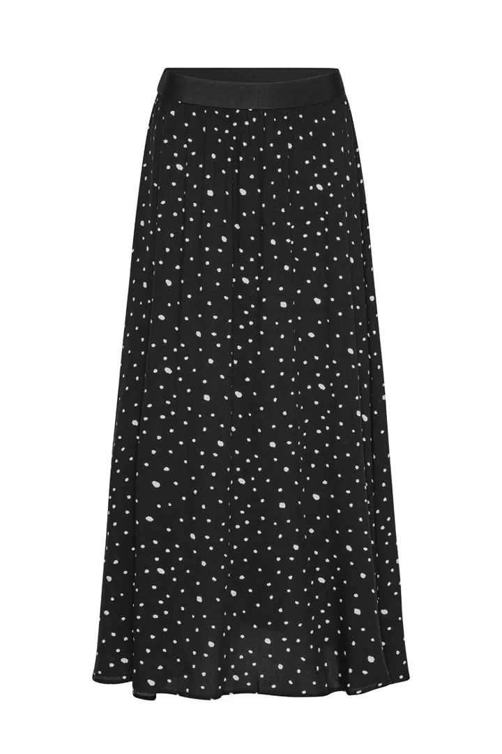 Kris Skirt - Black w/White dots