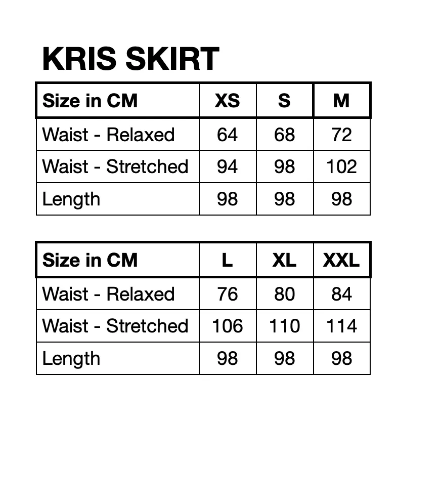 Kris Skirt - Black w/White dots