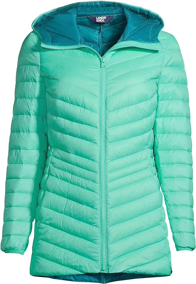 Lands' End Women's Ultralight Down Puffer Jacket Packable