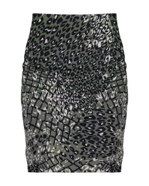 Leo Mesh Print Skirt