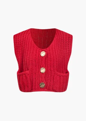 Lesa Knitted Cropped Vest