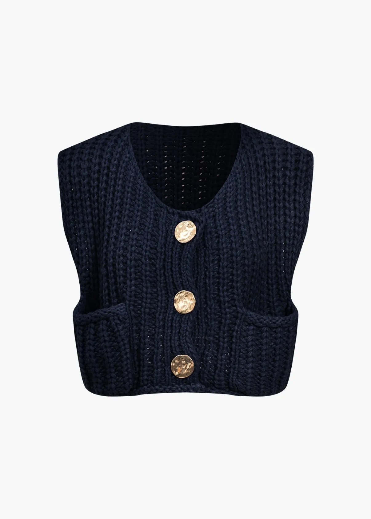 Lesa Knitted Cropped Vest