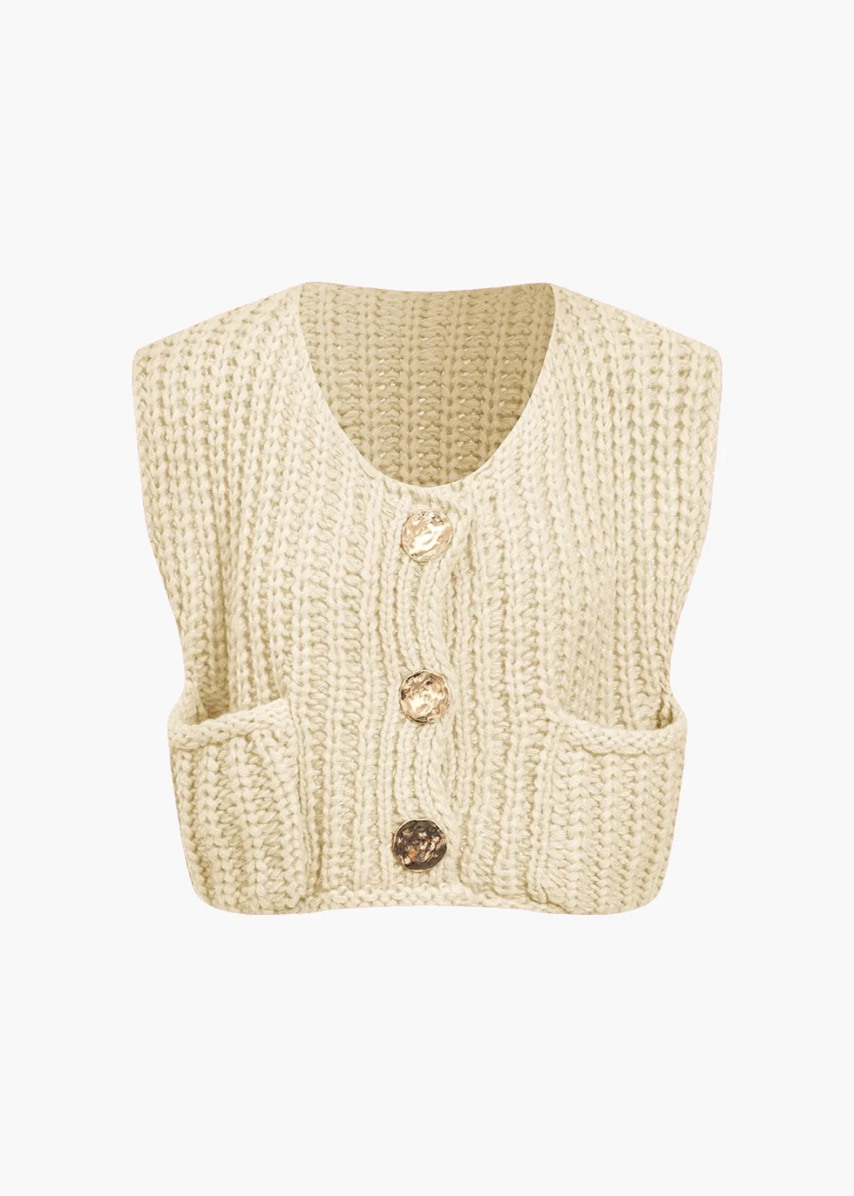 Lesa Knitted Cropped Vest