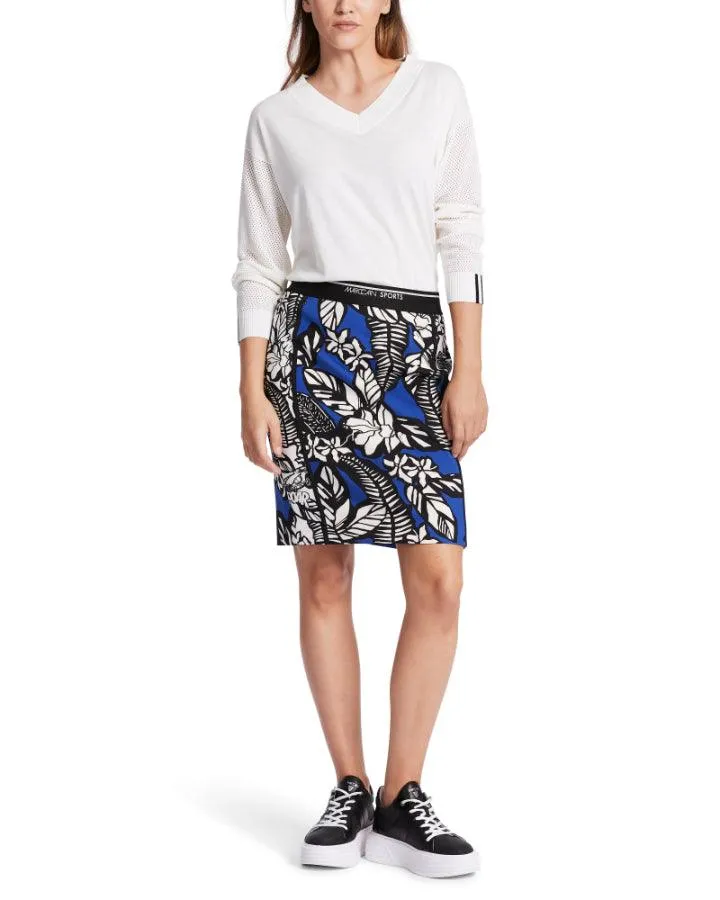 Marc Cain Floral Pattern Mix Mini Skirt