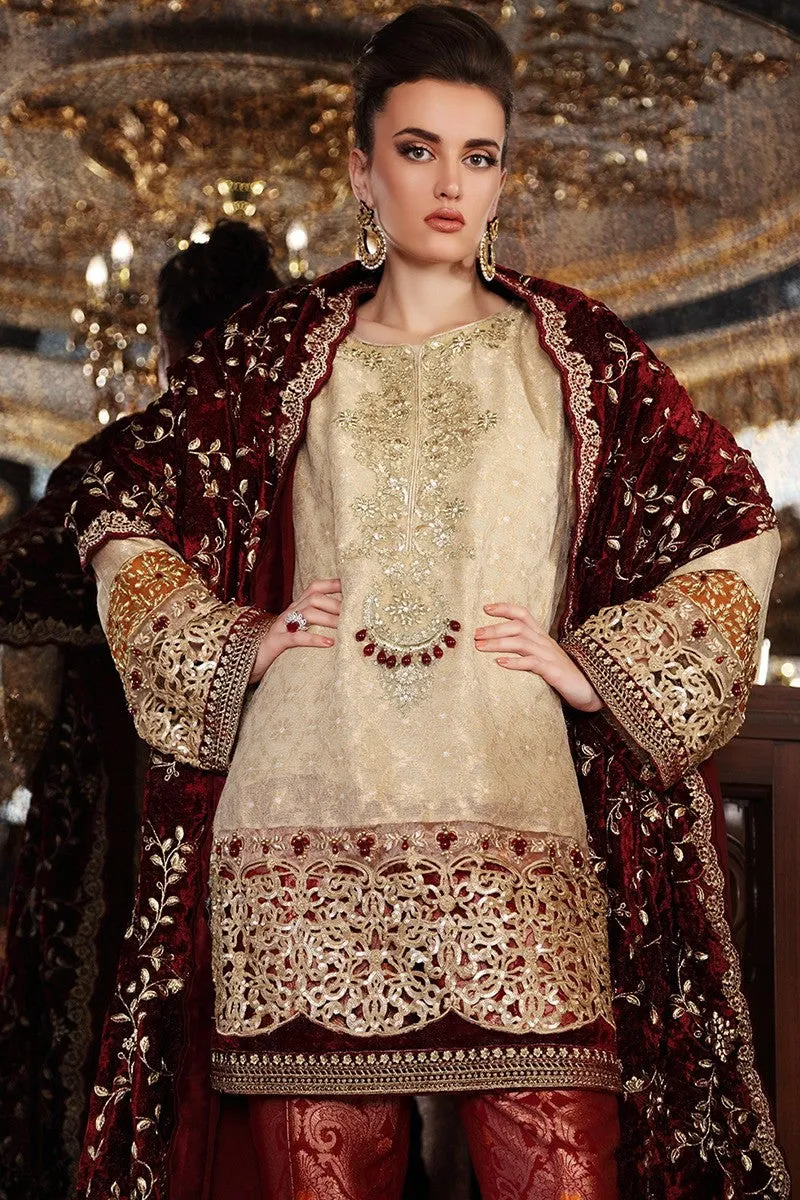 MARIA.B. MBROIDERED Wedding Edition – Maroon Gold - BD-906