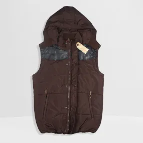 Men Warm winter vest with hoodie -8690