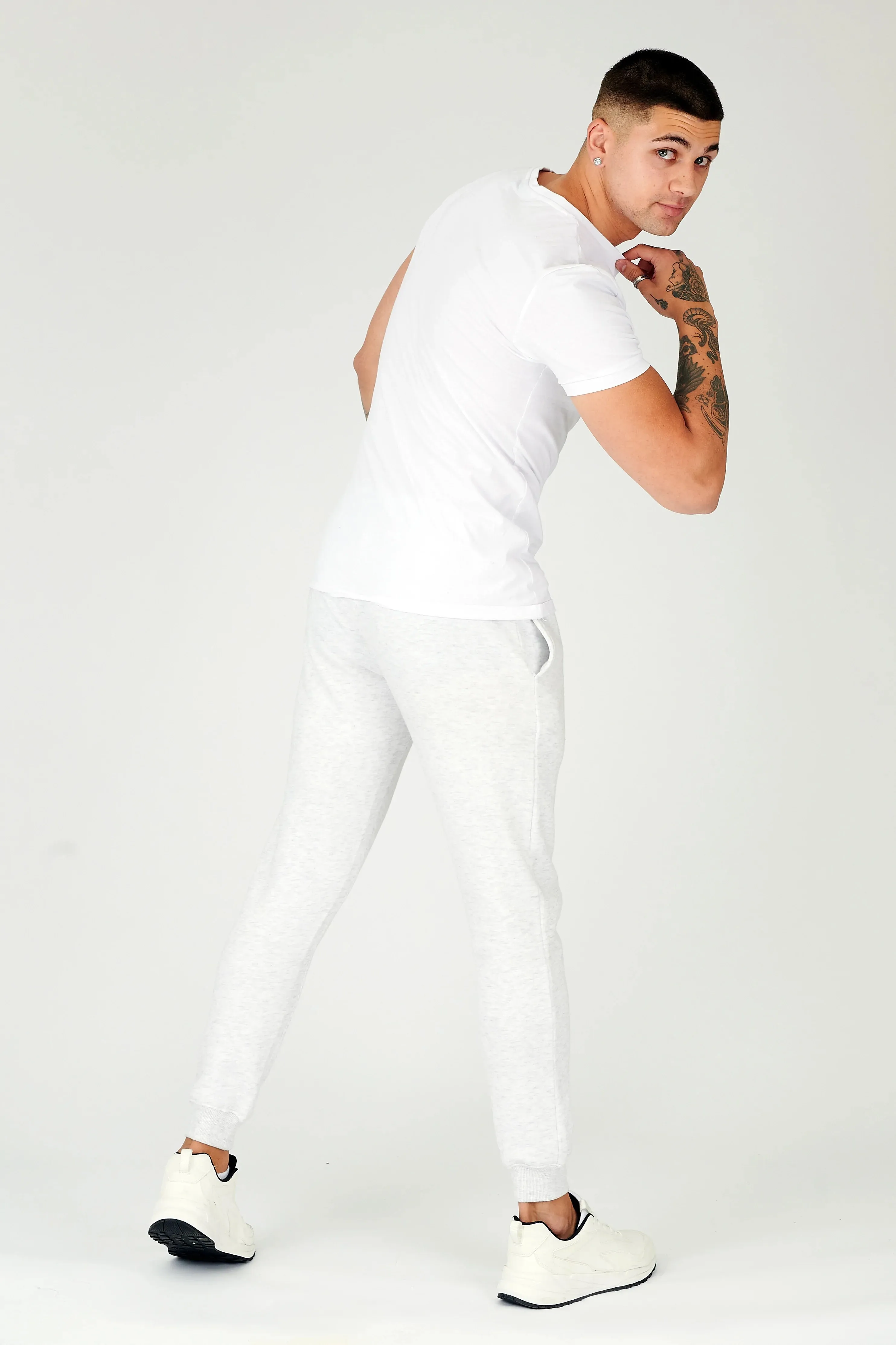 Men's Skinny Fit Joggers - White