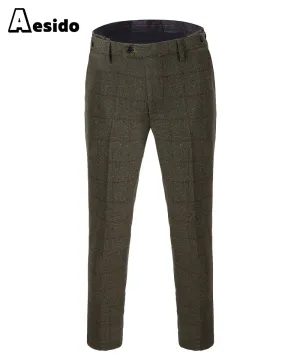 Men's Tweed Plaid Trousers