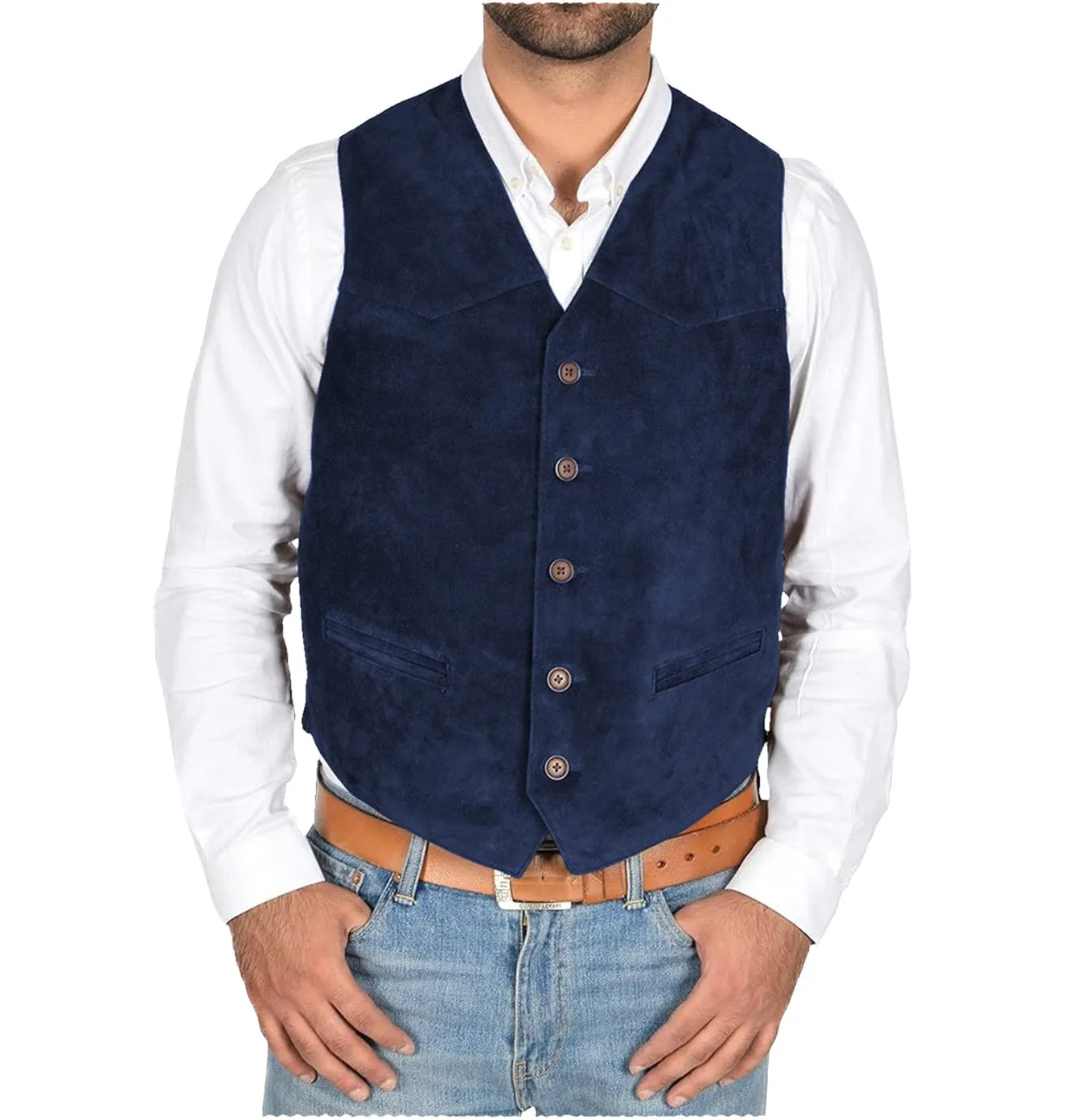 Men's Vest Business Casual V Lapel Waistcoat