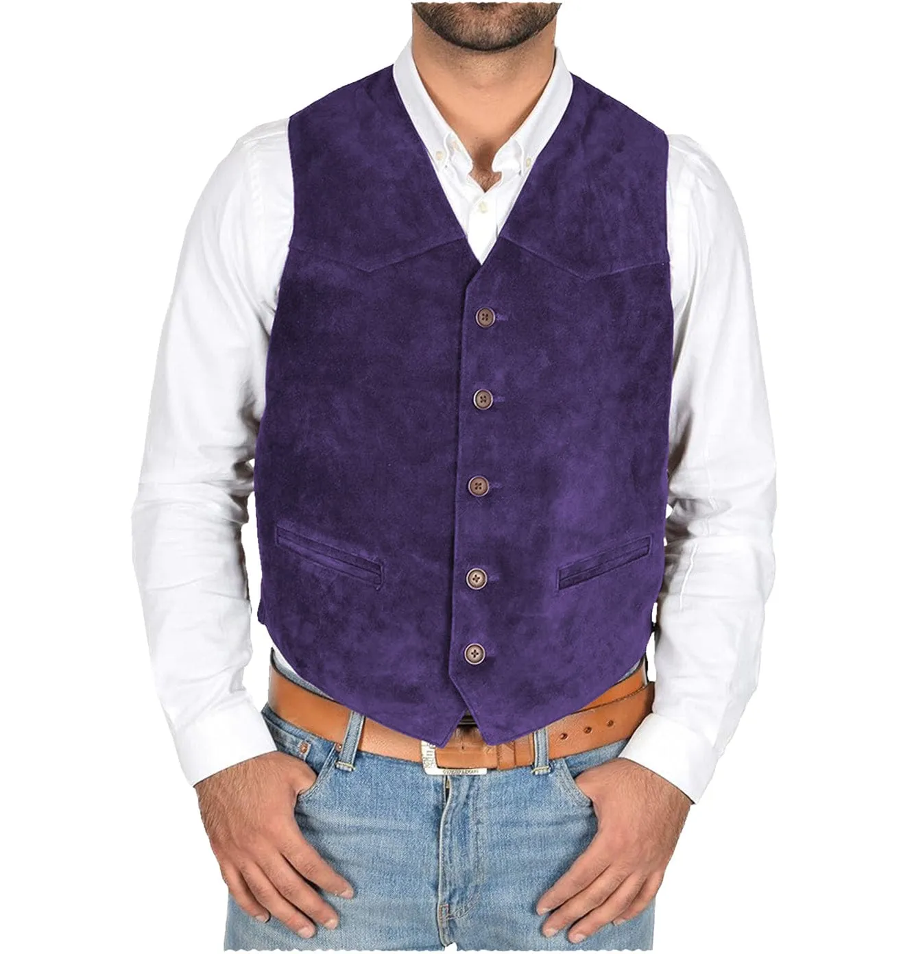 Men's Vest Business Casual V Lapel Waistcoat