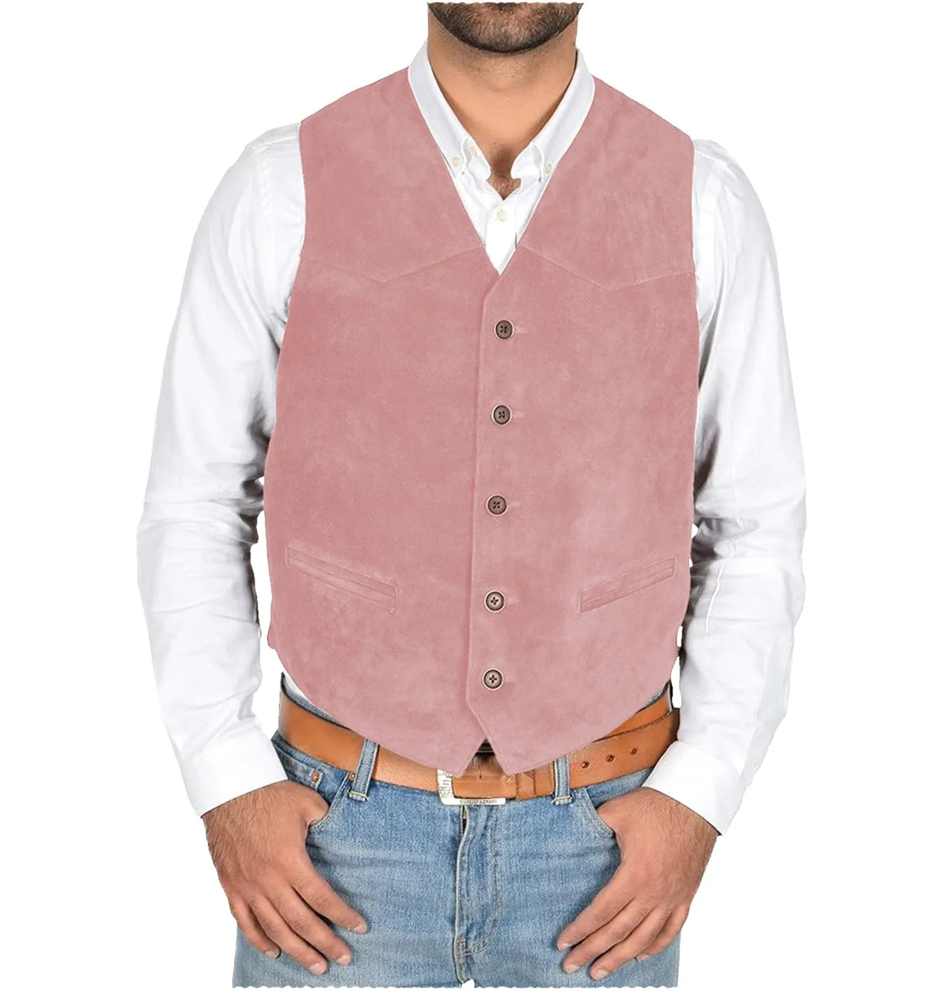 Men's Vest Business Casual V Lapel Waistcoat