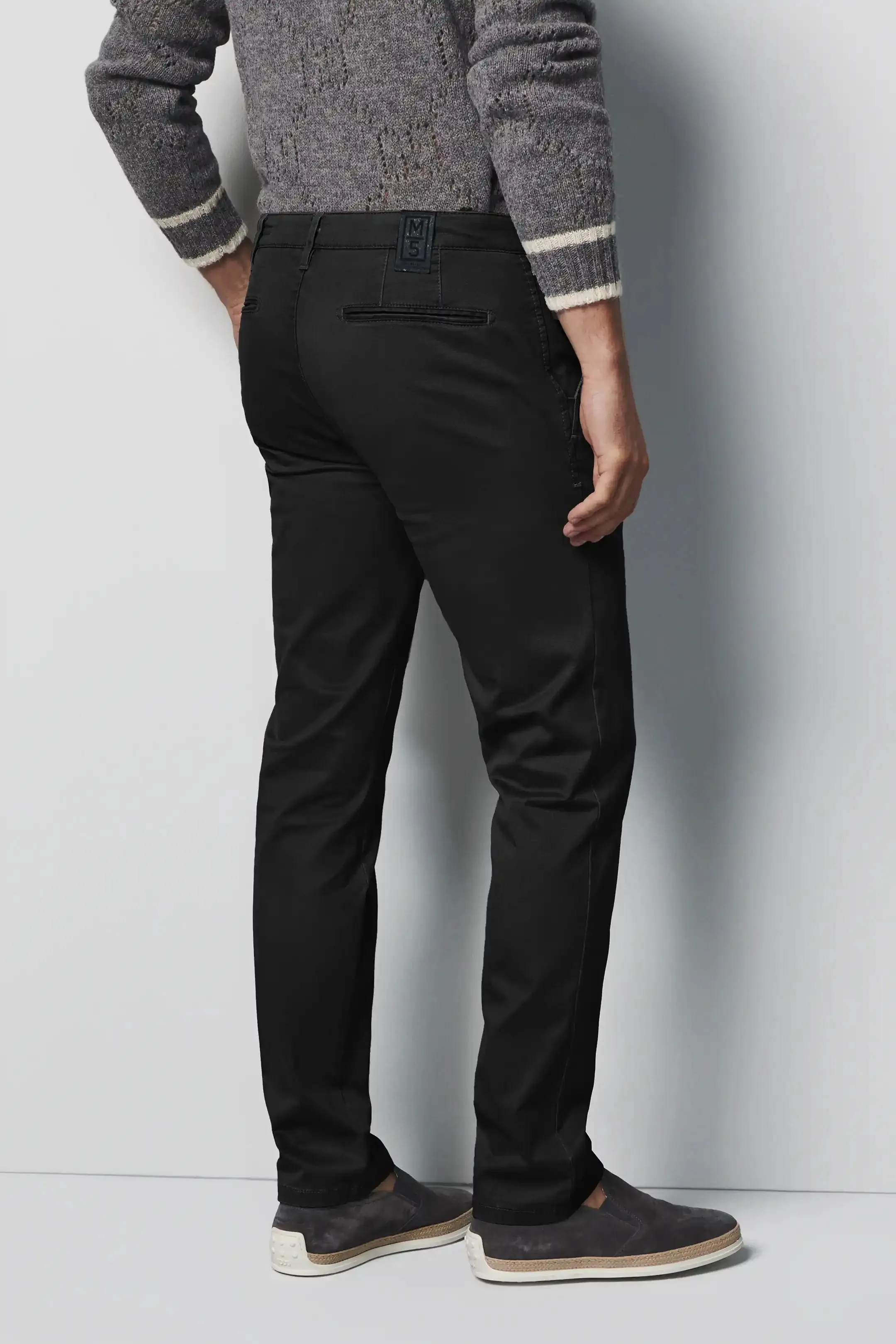 MEYER M5 Jeans - 6001 Soft Stretch Cotton Chinos - Black