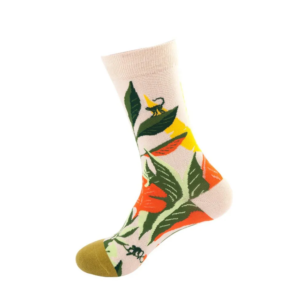 Mox JT Printed Autumn Funny Socks - Multi Color Optional