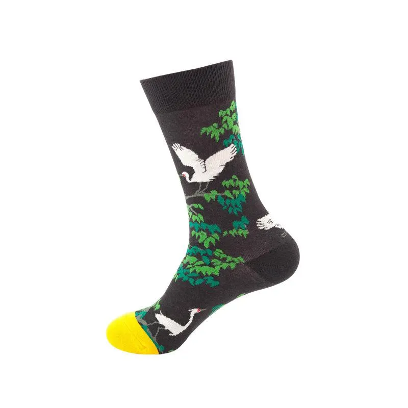 Mox JT Printed Autumn Funny Socks - Multi Color Optional