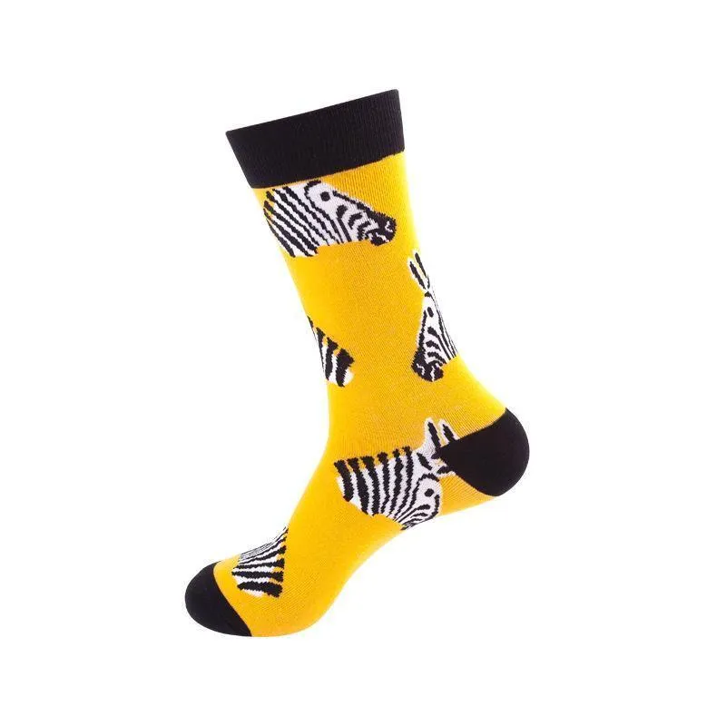 Mox JT Printed Autumn Funny Socks - Multi Color Optional