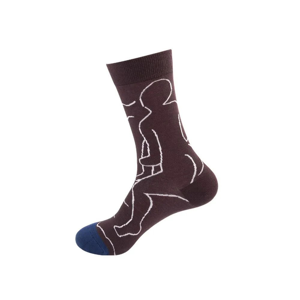 Mox JT Printed Autumn Funny Socks - Multi Color Optional