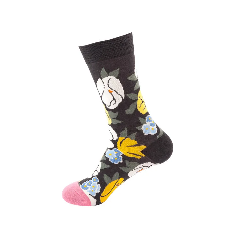 Mox JT Printed Autumn Funny Socks - Multi Color Optional