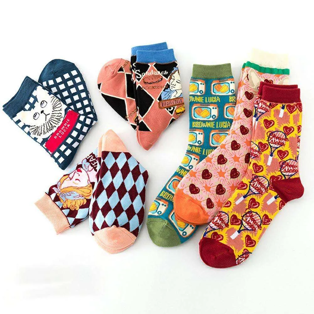 Mox JT Women Cute Cat Cartoon Socks for Winter