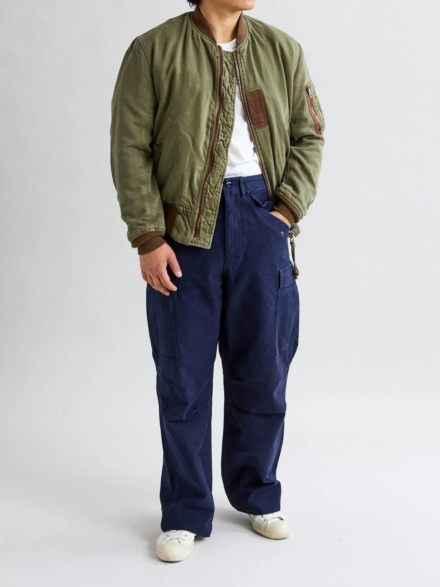 MSP-4025 Vintage Wash MA-1 Jacket in Army Green