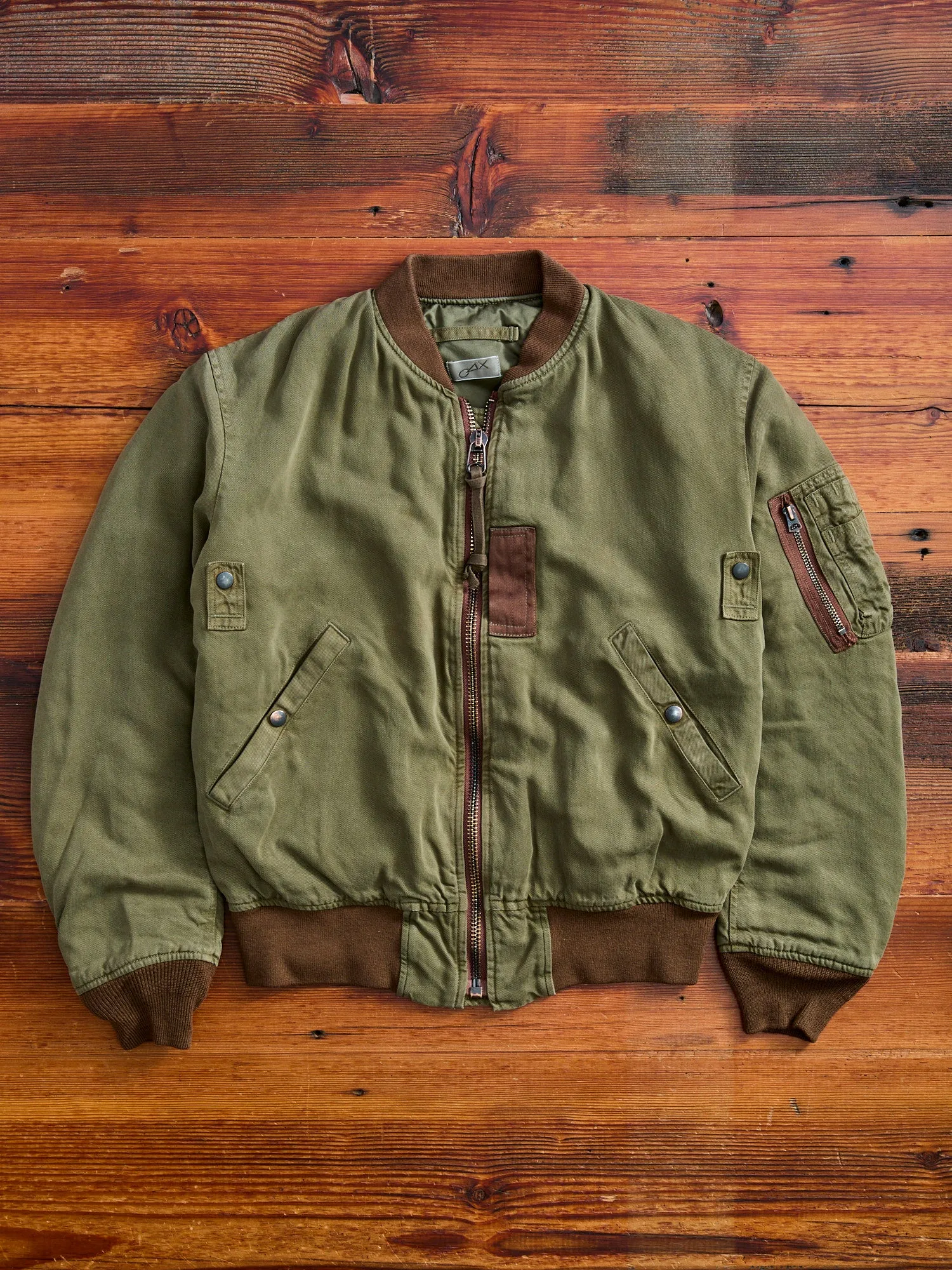 MSP-4025 Vintage Wash MA-1 Jacket in Army Green