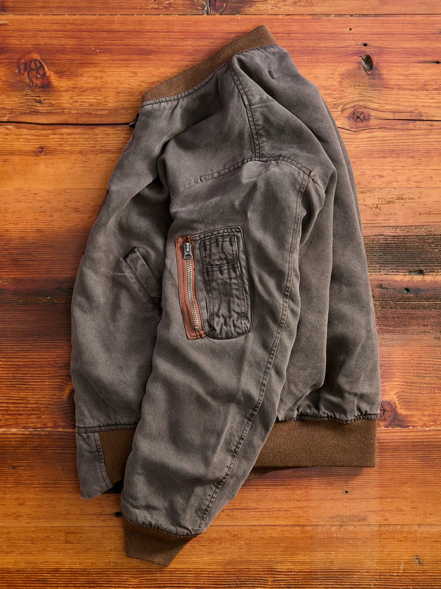 MSP-4025 Vintage Wash MA-1 Jacket in Faded Black