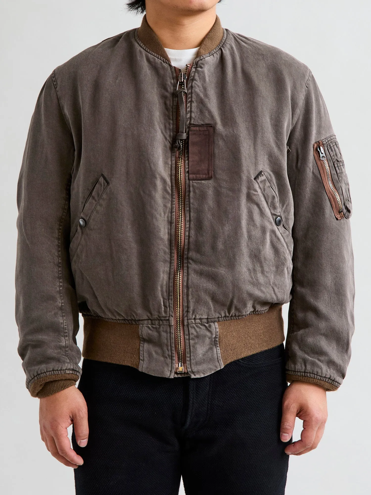 MSP-4025 Vintage Wash MA-1 Jacket in Faded Black