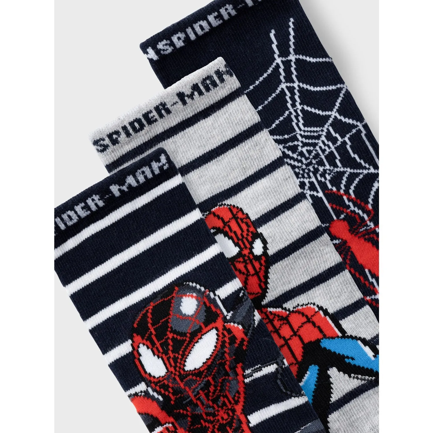 Name It Dark Sapphire Muksi Spiderman Socks 3-pack