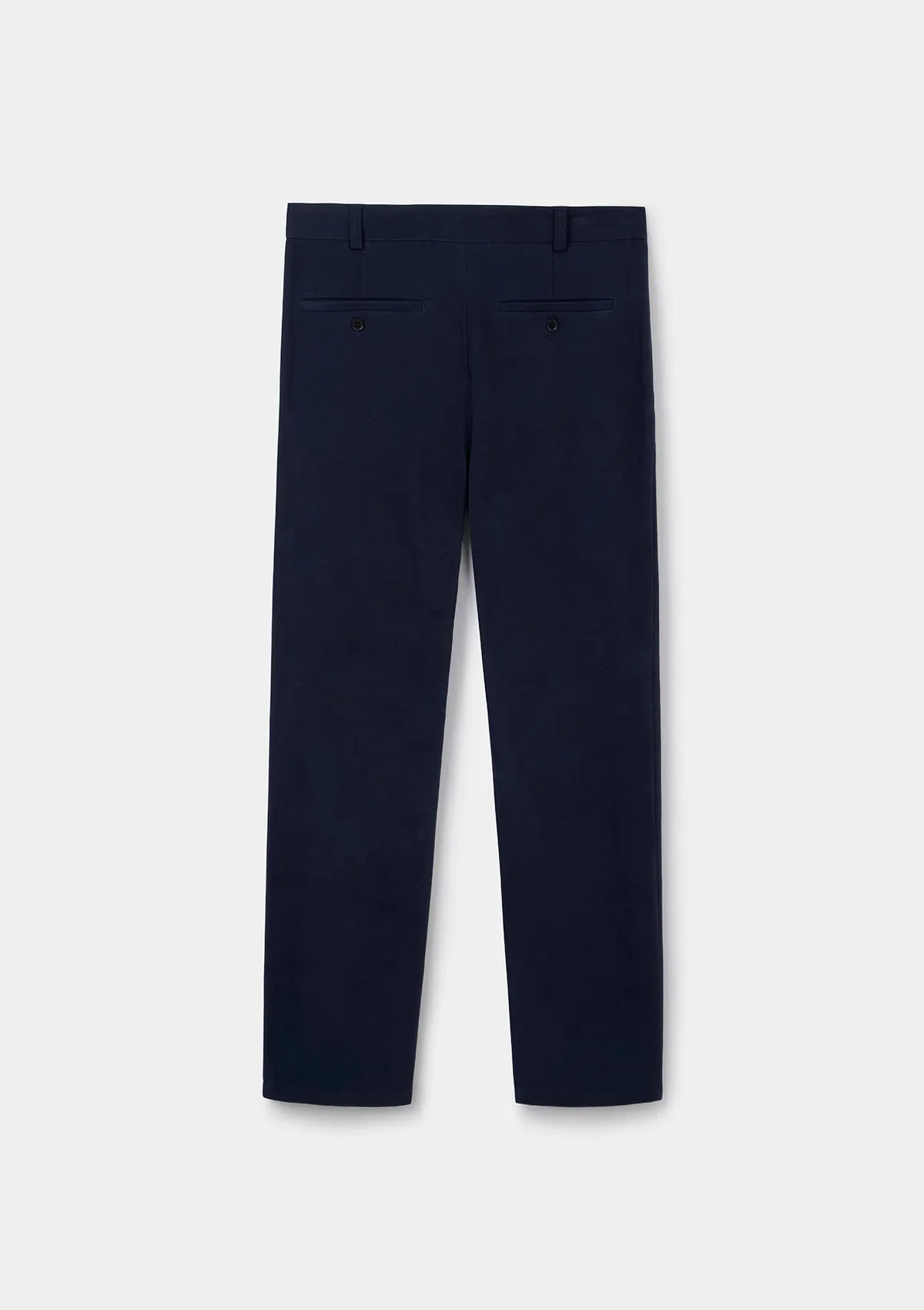 Navy Cotton Twill Chinos