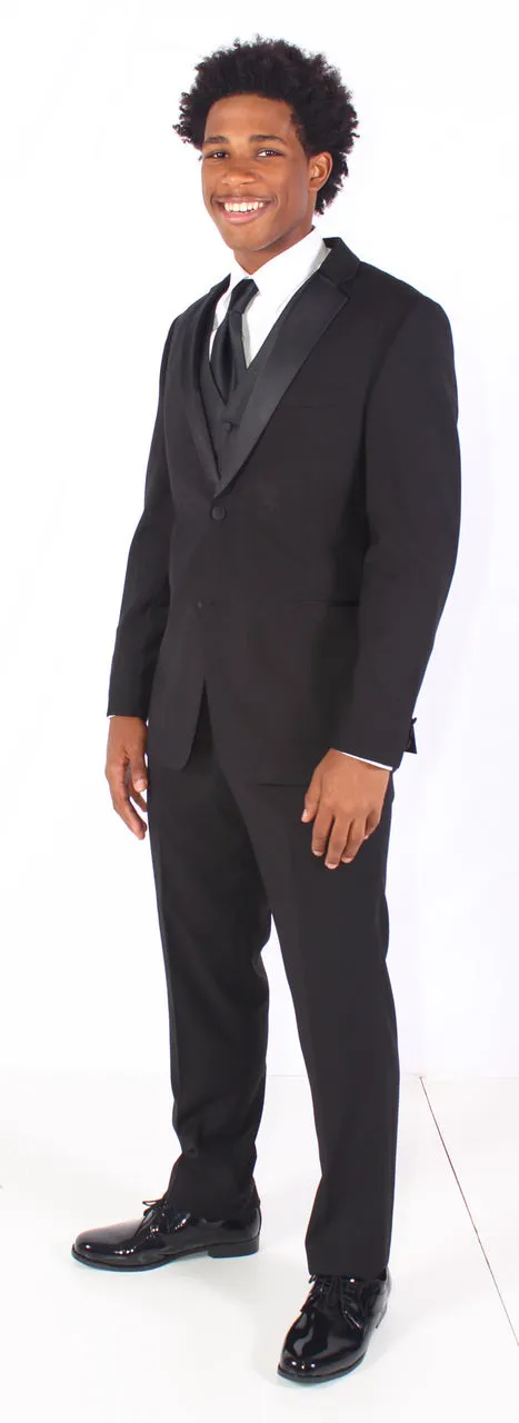 New Caravelli Black 2 Piece Slim Fit Tuxedo