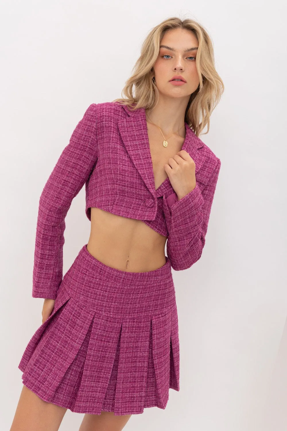 Nia Cropped Tweed Jacket