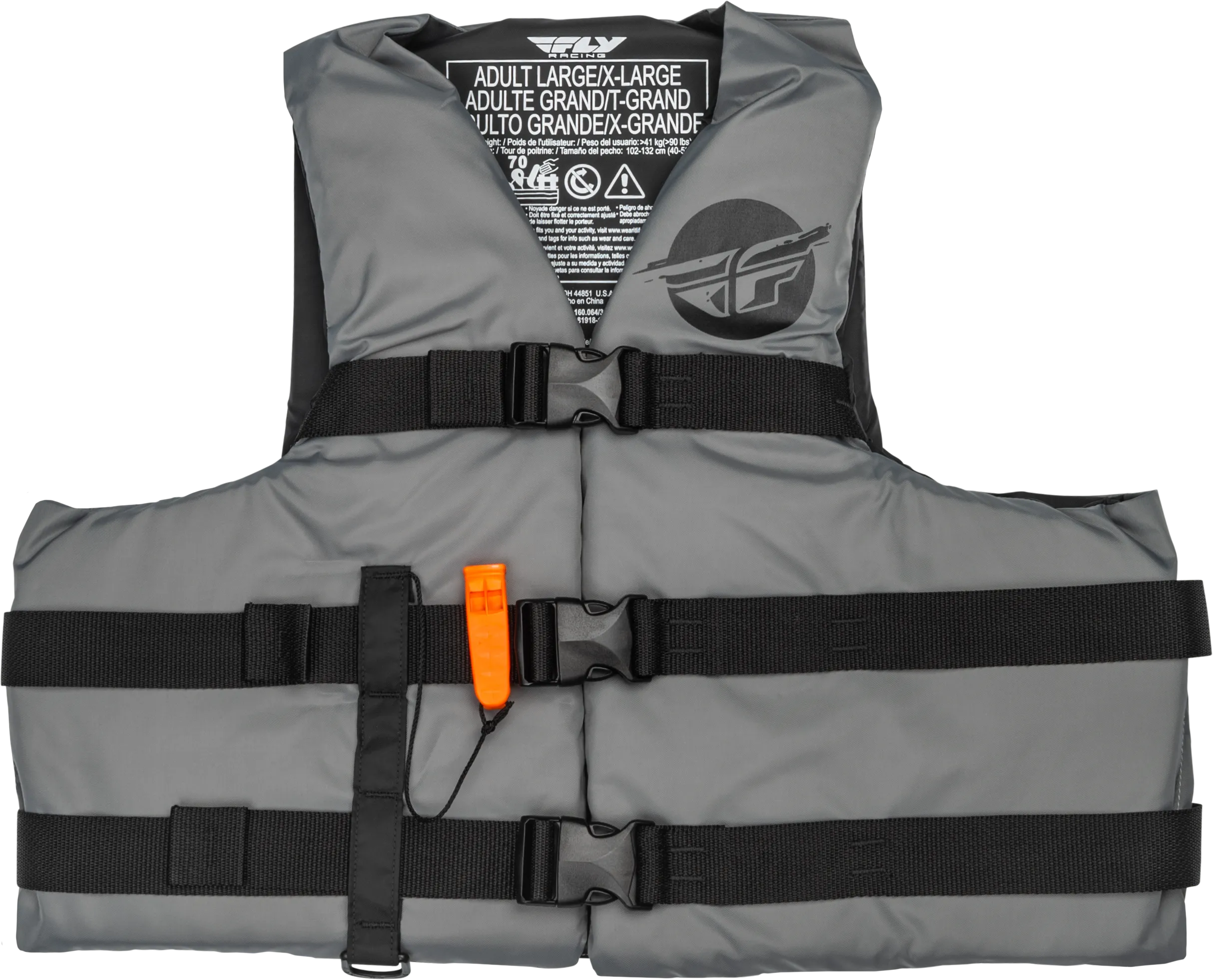 NYLON FLOTATION VEST GREY/BLACK 3X