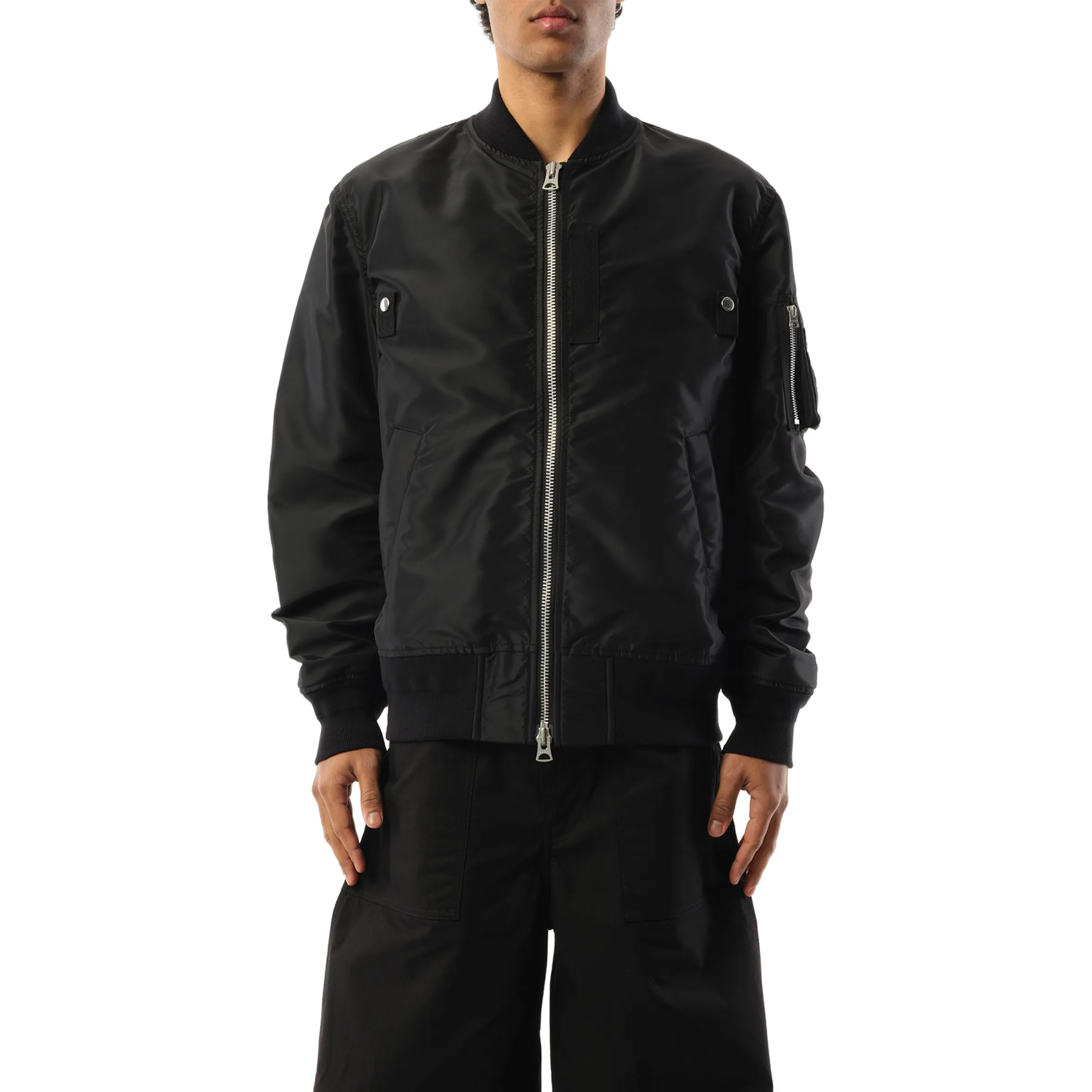 Nylon Twill Blouson in Black