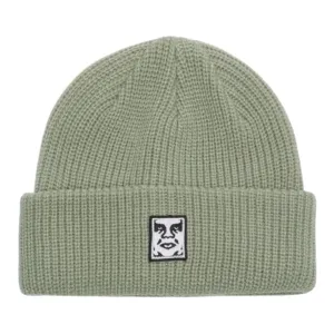 OBEY MID ICON PATCH CUFF BEANIE ABBEY STONE