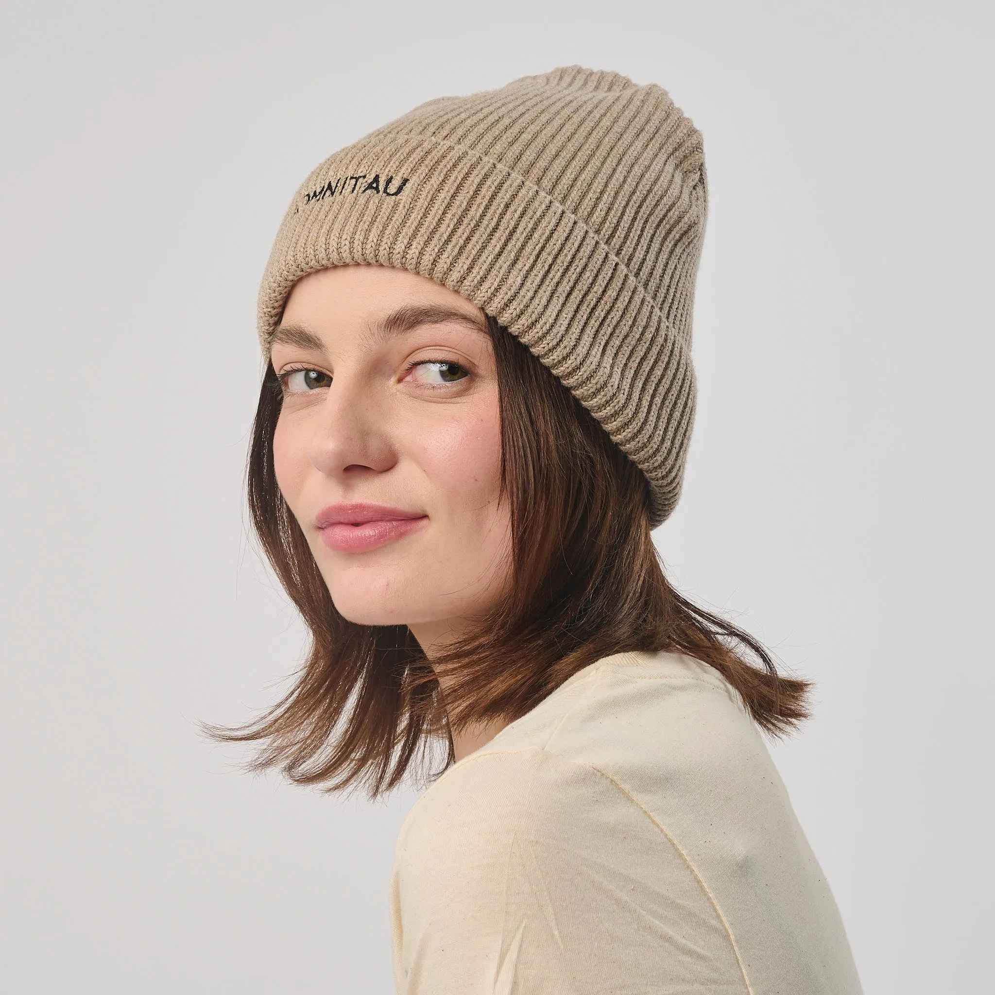 Omnitau Unisex Organic Cotton Pimlico Beanie - Sand