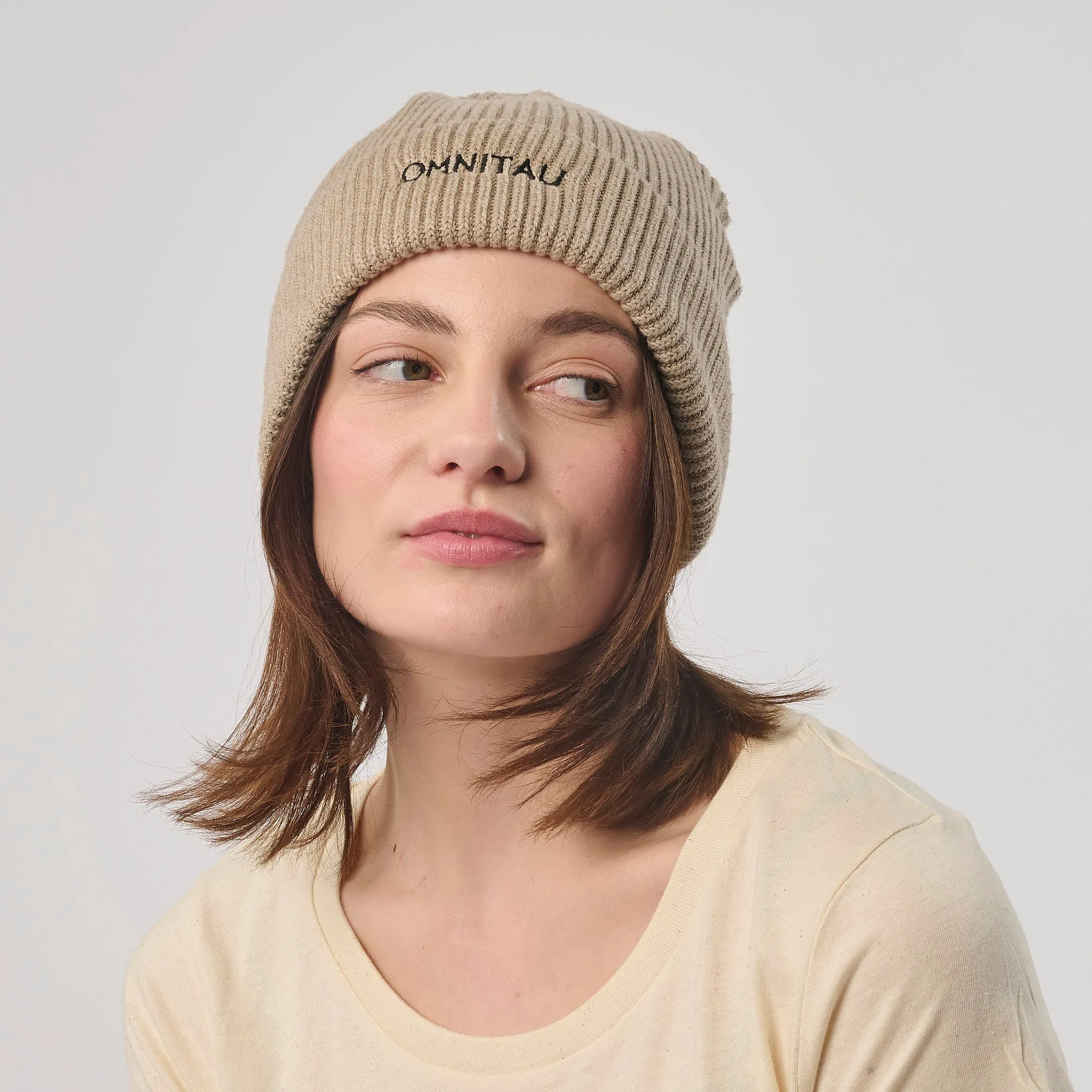 Omnitau Unisex Organic Cotton Pimlico Beanie - Sand