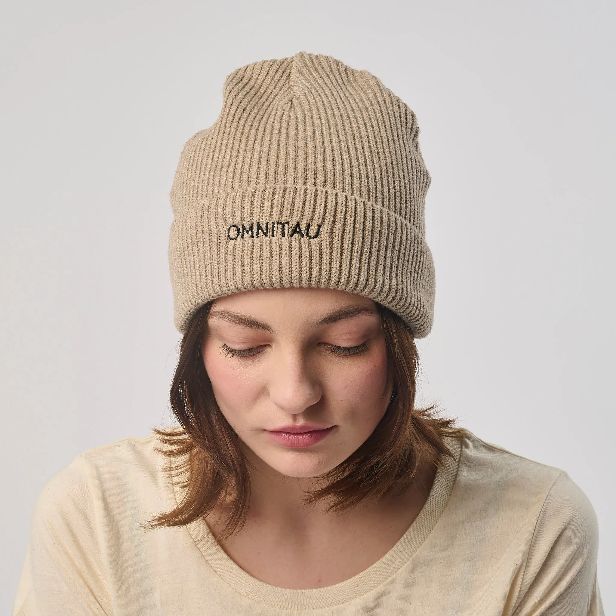 Omnitau Unisex Organic Cotton Pimlico Beanie - Sand