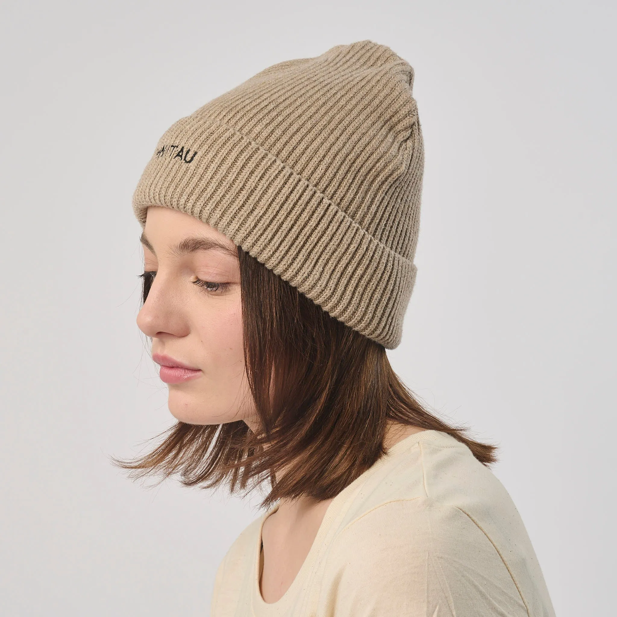 Omnitau Unisex Organic Cotton Pimlico Beanie - Sand