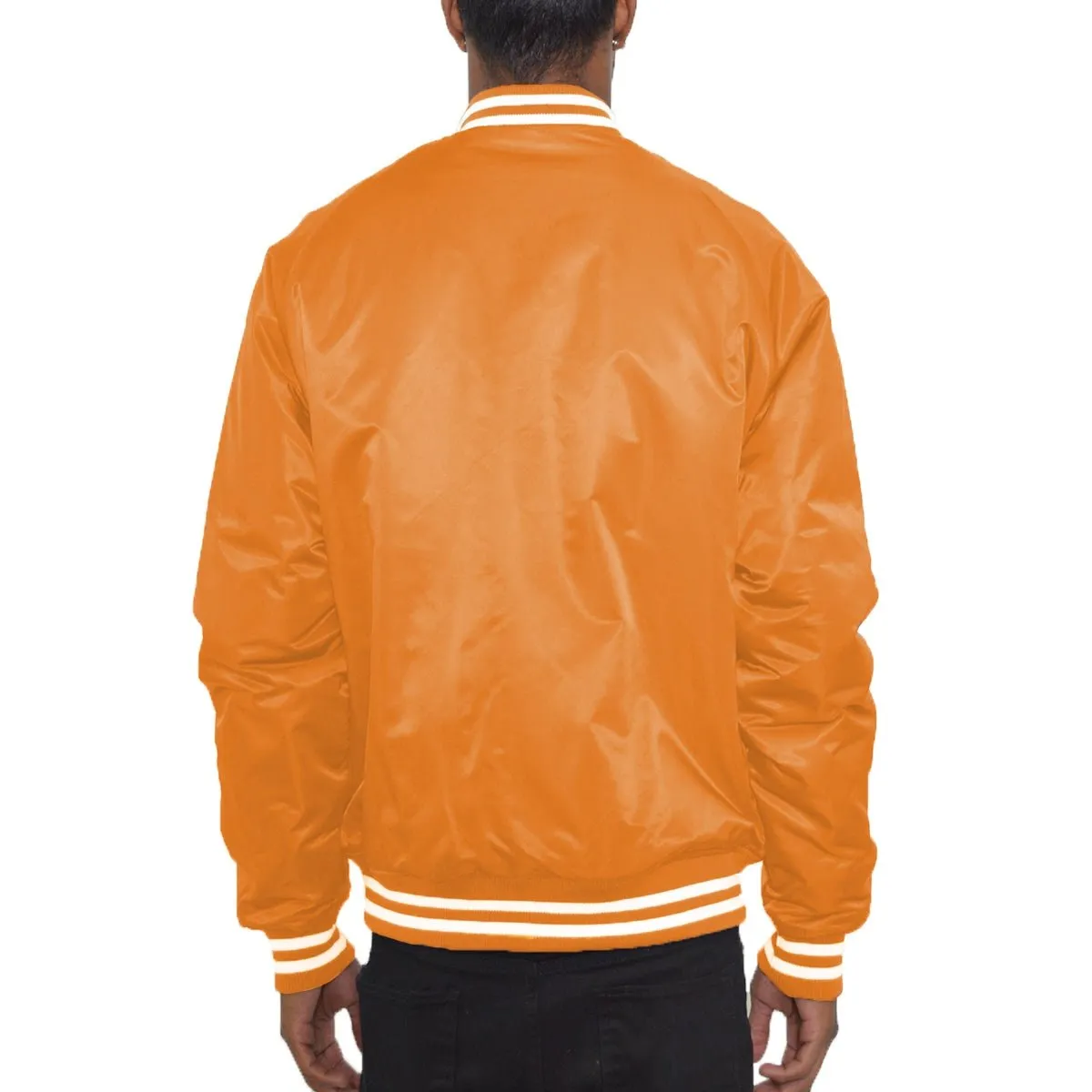 Orange Varsity Bomber Jacket