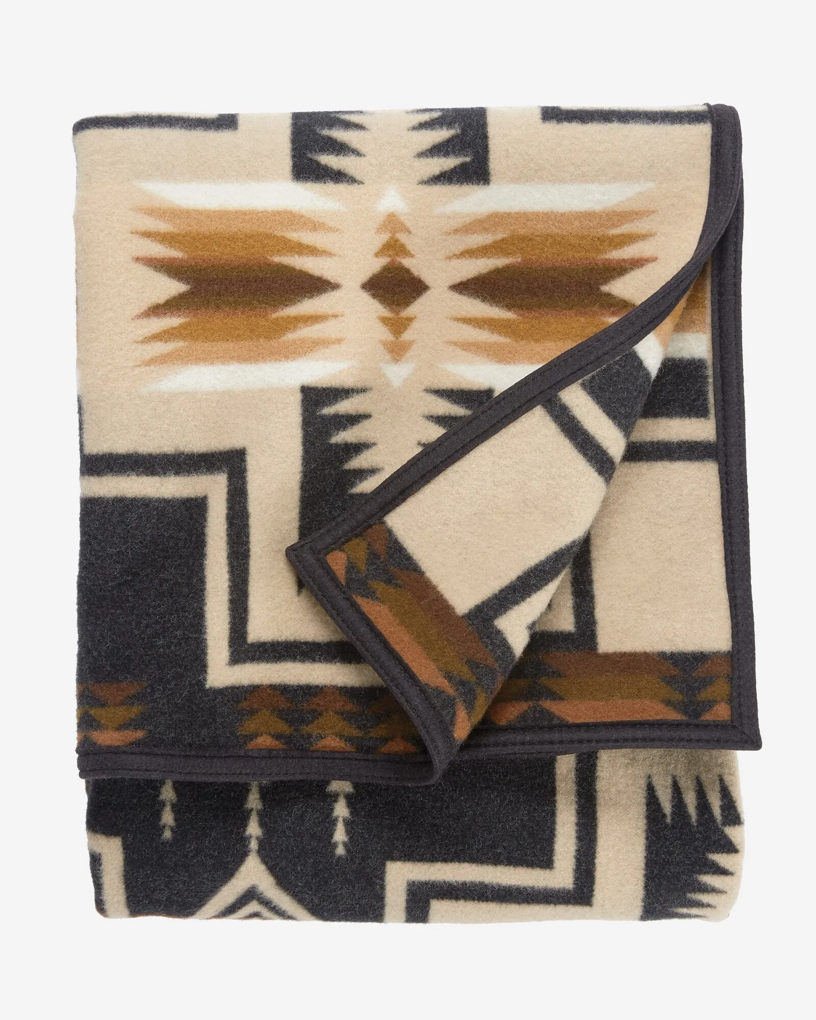 Pendleton Napped Jacquard Wool Robe Blanket - Harding Oxford