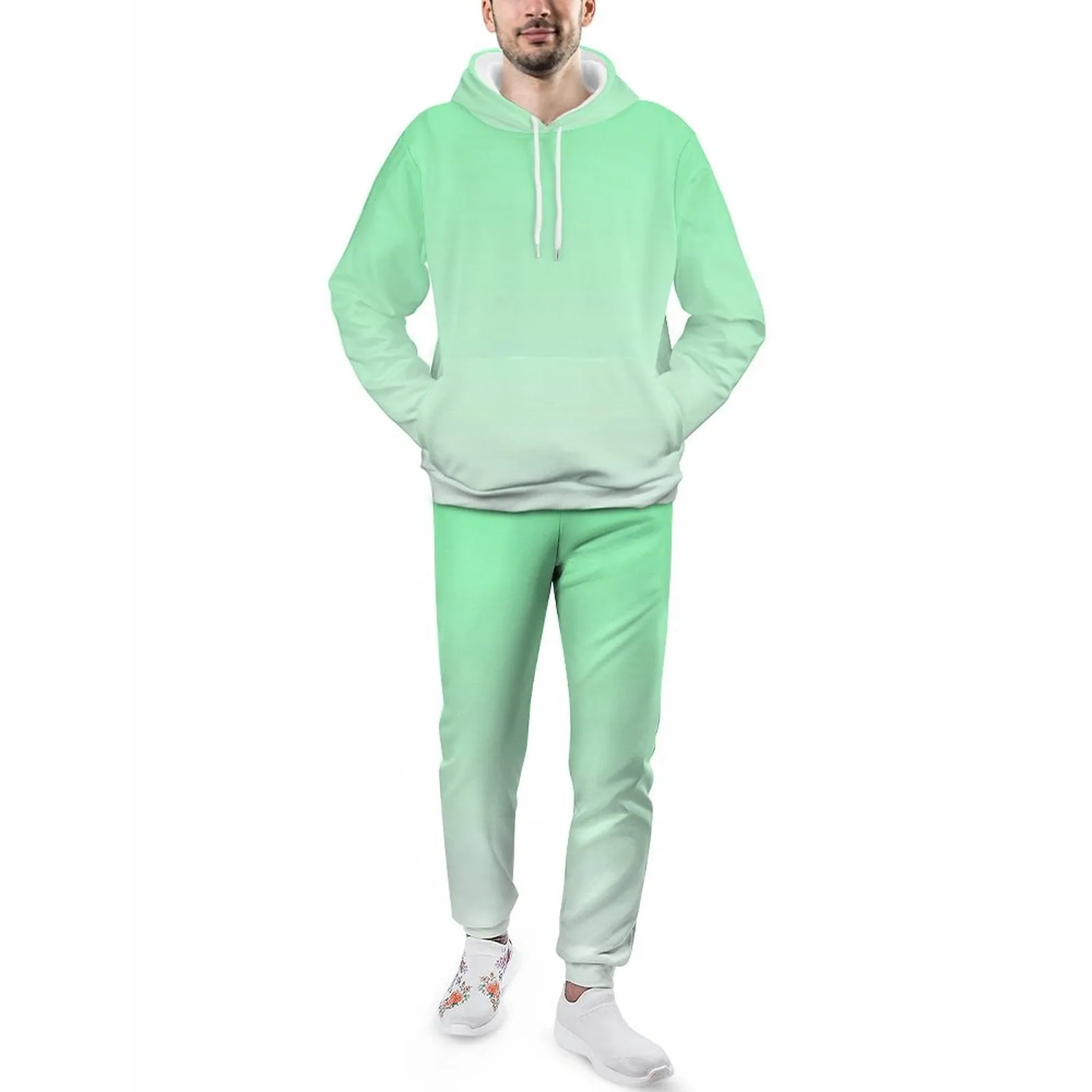 Personalize This Hoodie & Joggers Set-S to 5XL-Green