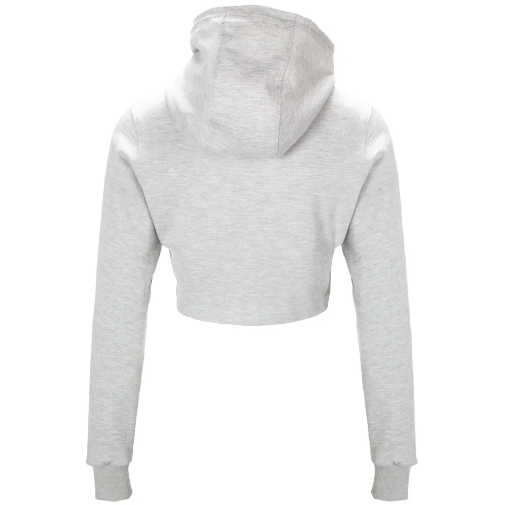 Pixley Crop Top Hoodie - Grey