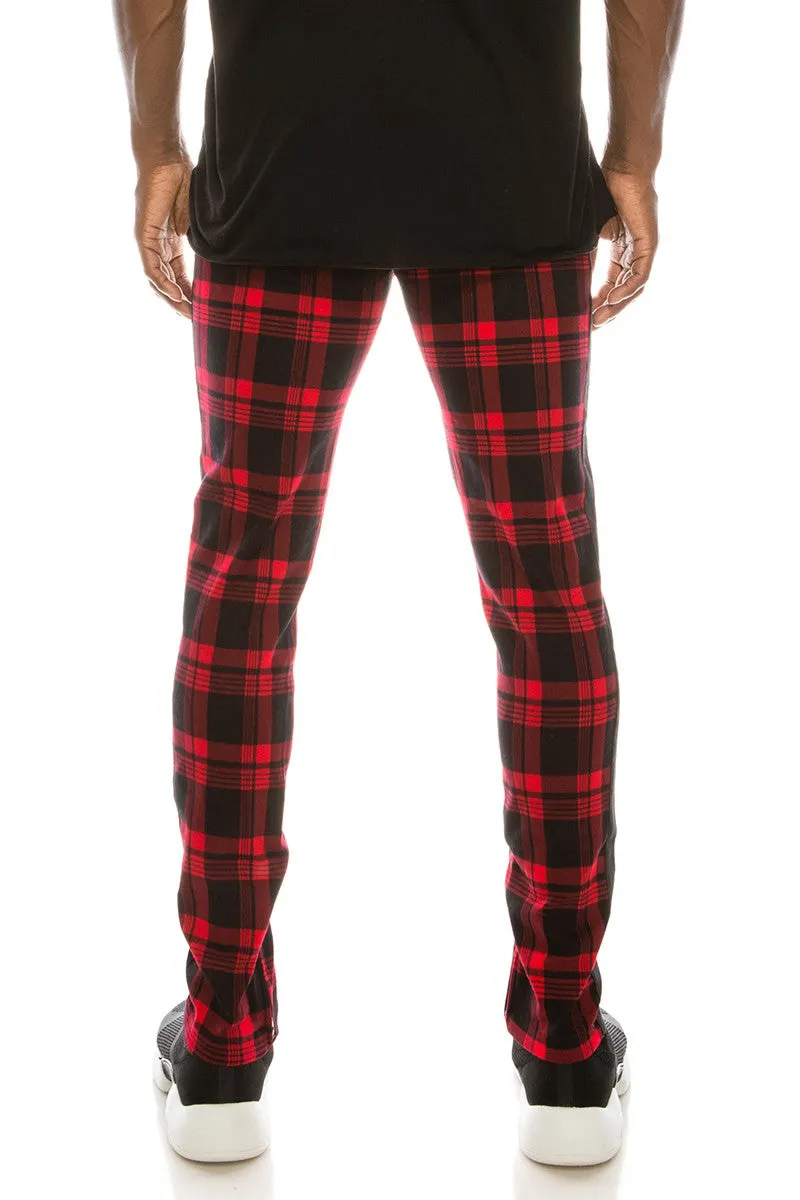 Plaid Pants - Red