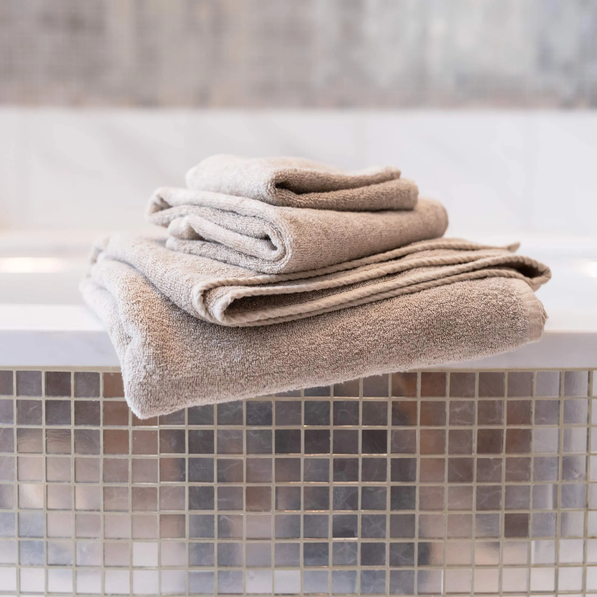 PUREVILLE Organic Hemp Terry Bath Towels (Polyester-Free OC Thread; 100% hemp terry loops, 100% OC backing) (100% Biodegradable)