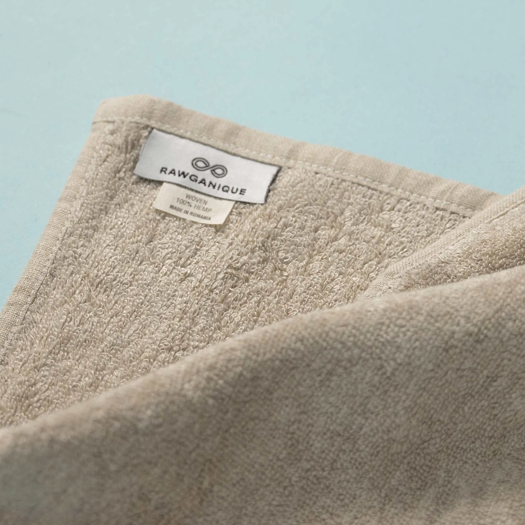 PUREVILLE Organic Hemp Terry Bath Towels (Polyester-Free OC Thread; 100% hemp terry loops, 100% OC backing) (100% Biodegradable)