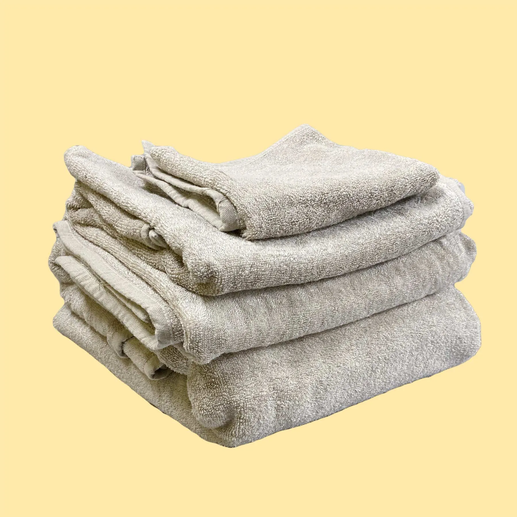 PUREVILLE Organic Hemp Terry Throw Blanket (100% hemp terry loops, 100% OC backing)