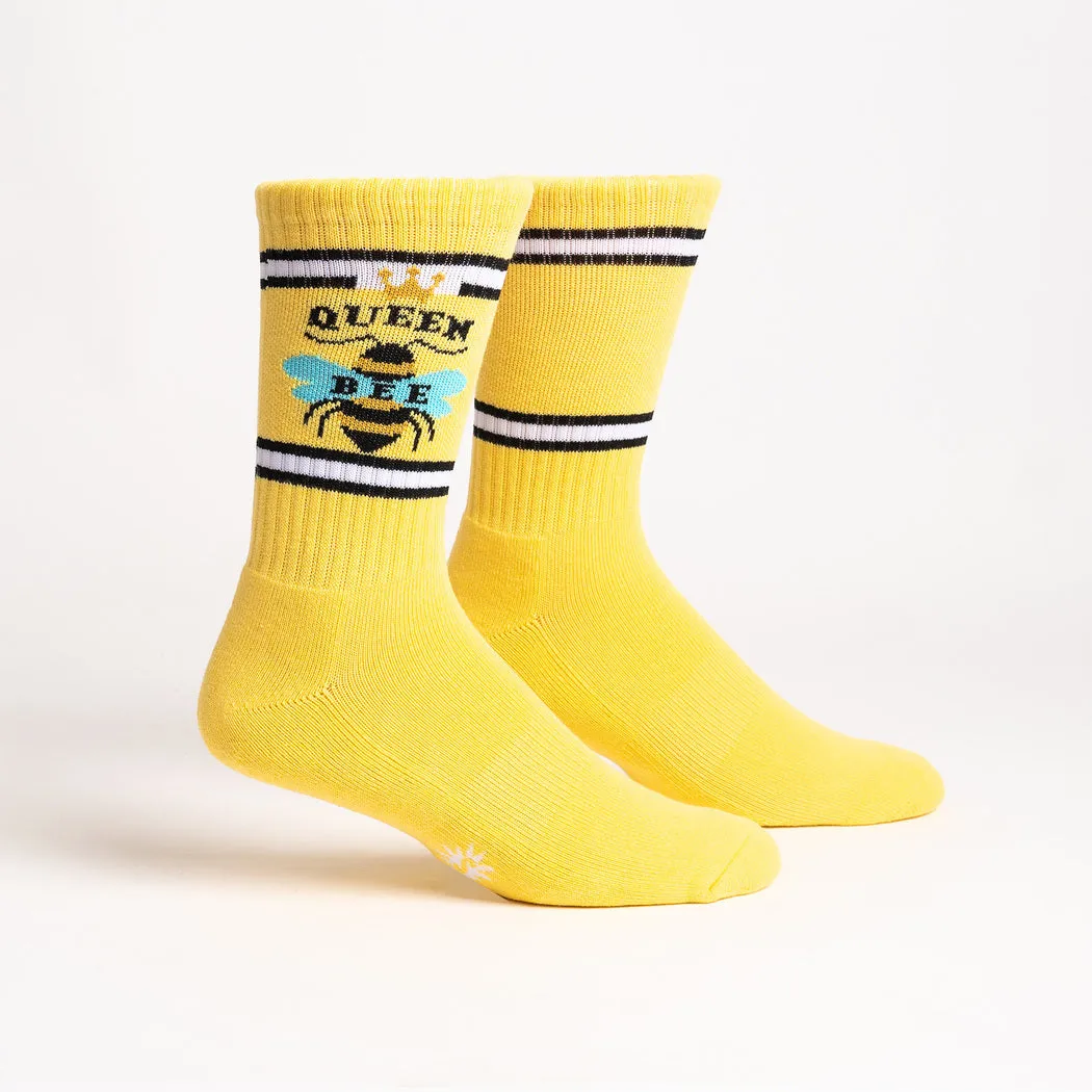 Queen Bee Unisex Athletic Crew Socks