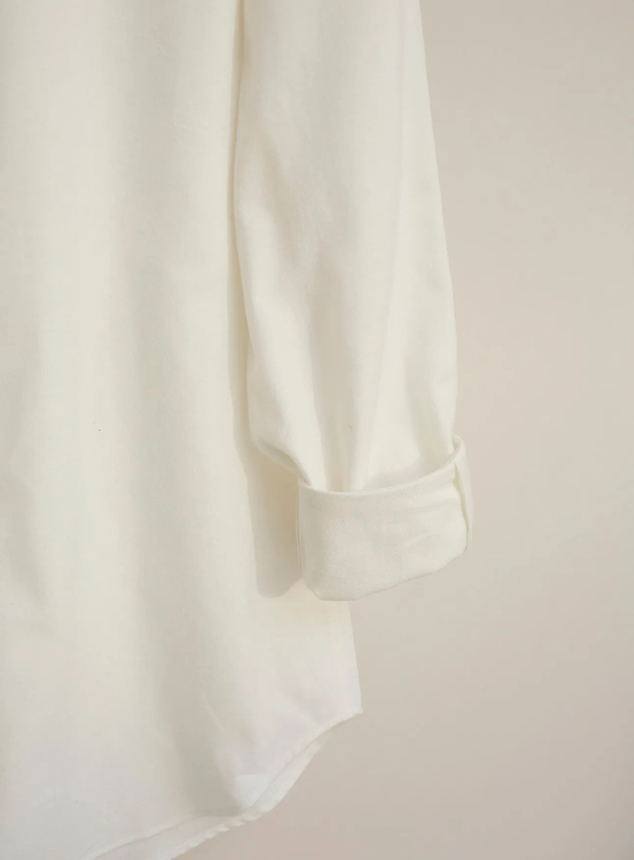 Recycled White Nehru Collar Shirt