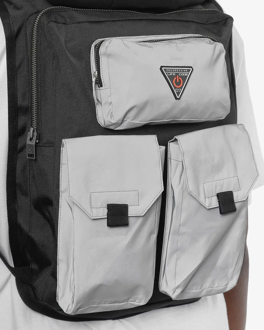 Reflective Backpack Hooded Vest