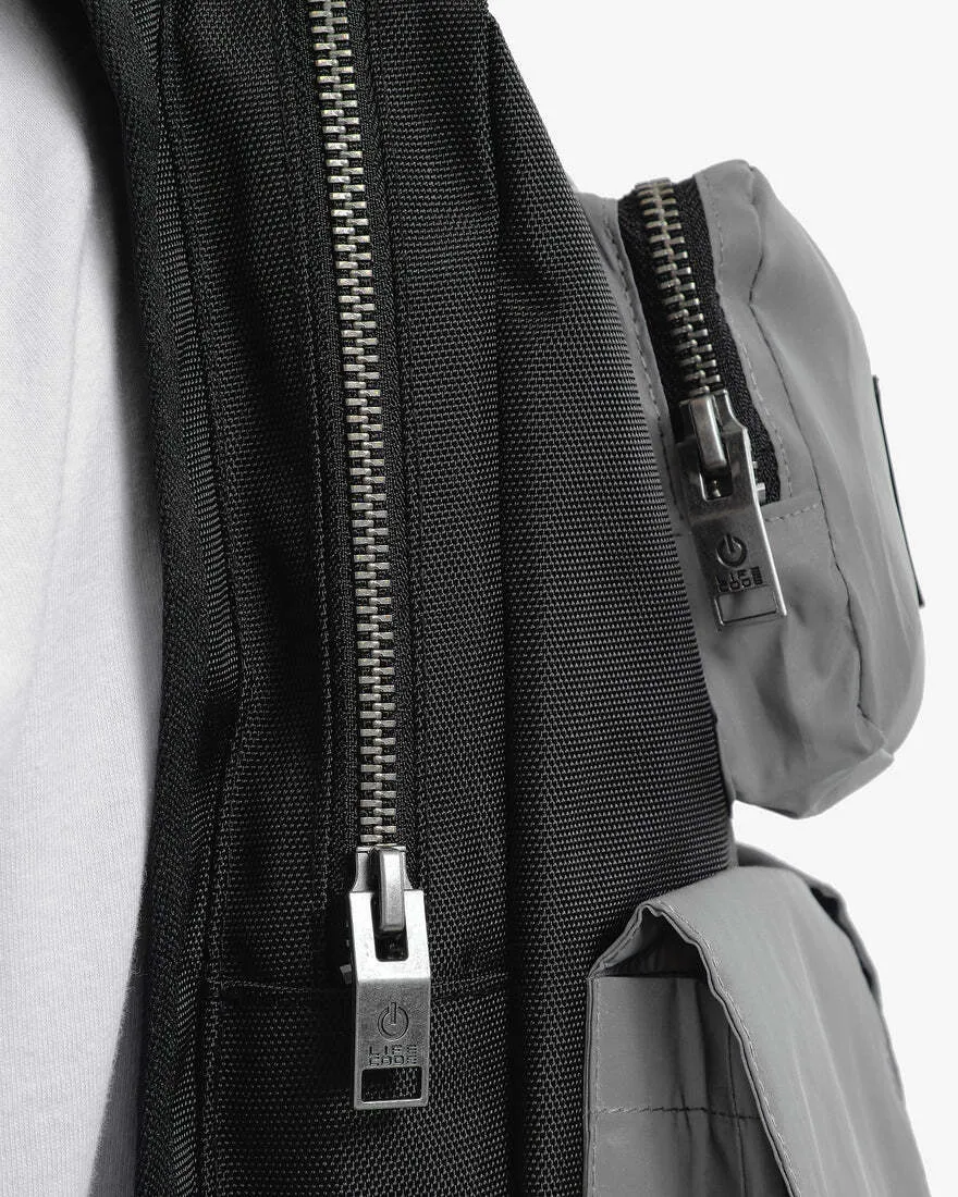 Reflective Backpack Hooded Vest